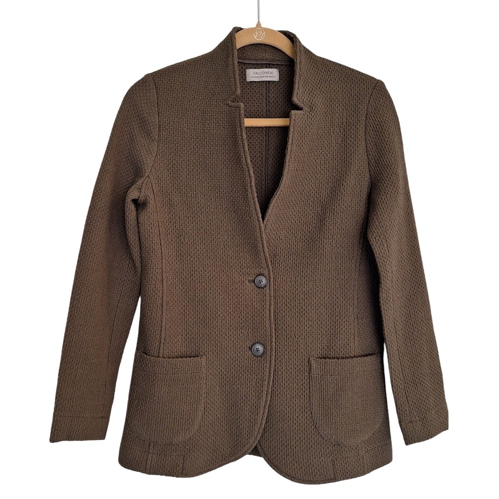 FALCONERI Blazer Jacket Green  Wool Women's size 8 - Made in Italy